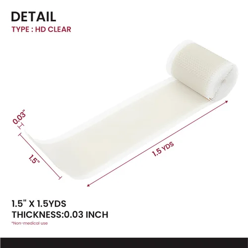 Miniatura 6 de STUDIO LIMITED Cinta de fusión de silicona para peluca de encaje y nudos, cinta de fusión Bye Bye Lace Grid HD natural para ocultar la piel