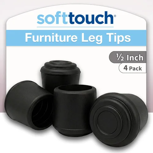 Tacos de goma para patas de 1 pulgada (4 unidades), color negro SoftTouch, 4440695N, negro, 4440295N