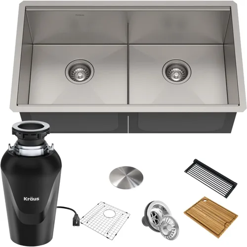 Miniatura 33 de KRAUS KWU111-23 Kore - Fregadero de cocina con estación de trabajo de 23 pulgadas, para empotrar, cuenco individual, de acero inoxidable calibre 16