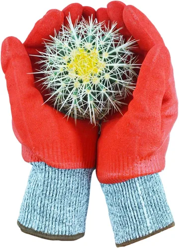 Miniatura 8 de Guantes de jardinería duraderos, guantes de jardín de nitrilo resistentes, doble capa (M, 2 pares azul)
