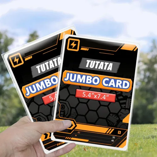 Miniatura 5 de Jumbo-Fundas para tarjetas de 5.4 x 7.5 pulgadas, extra gruesas, de 4 mil, fundas protectoras para tarjetas grandes, paquete de 50