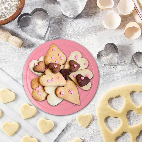 Miniatura 3 de 2 mini tocadiscos para tartas de 5.5 pulgadas, soporte giratorio de 360 grados, base giratoria de postre para pasteles para decoración de cupcakes