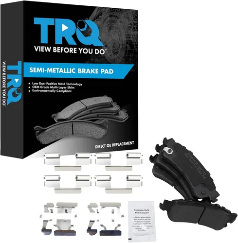 Miniatura 74 de TRQ Pastillas de freno delanteras semi metálicas compatibles con Ford Expedition 2018-2021 F-150 2018-2020 Lincoln Navigator 2018-2022