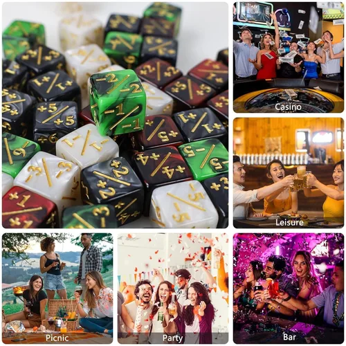 Miniatura 7 de Juego de 48 dados MTG para contadores de fichas, Magic The Gathering Glitter Sparkle Loyalty Cube, Starry Marble D6 compatible con MTG, CCG
