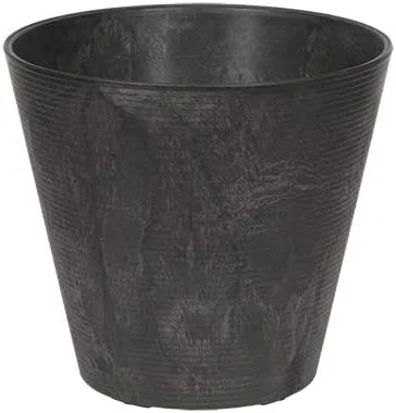 Novelty 34088 Cali - Maceta redonda, 8 pulgadas, color negro