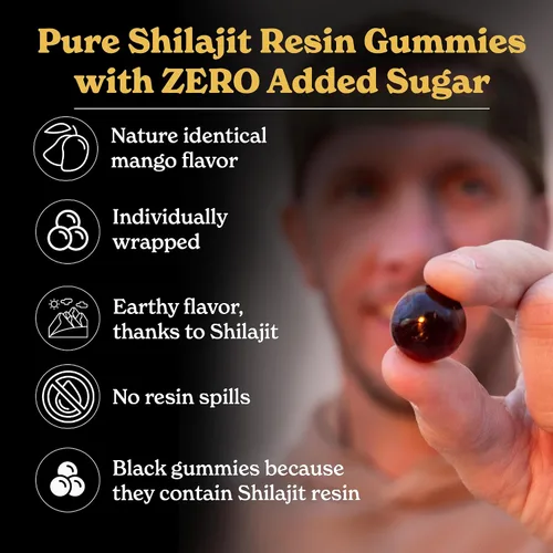 Miniatura 3 de Better Alt Gomitas Shilajit puras del Himalaya con Shilajit Grado dorado de alta potencia 60 gomitas para impulso de energía y apoyo