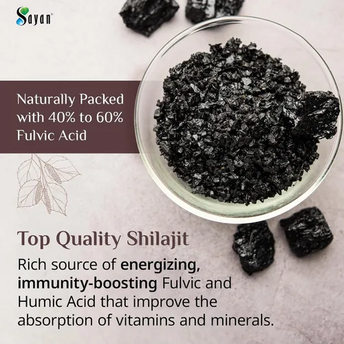 Miniatura 6 de Sayan Miel orgánica con resina pura Shilajit 7.7 oz/218 g - Potente suplemento de ácido fúlvico - Apoyo al sistema inmunológico, desintoxicación