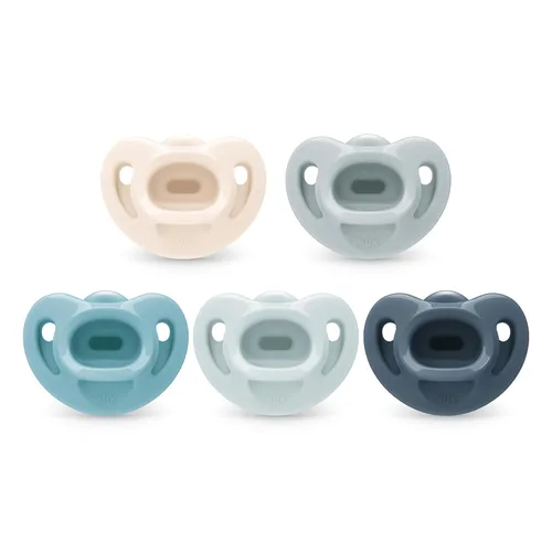 Miniatura 10 de NUK Chupete cómodo y atemporal 100% silicona, diseño de una sola pieza, sin BPA, suave para la piel del bebé, paquete de 5, para 6-18 meses Varios