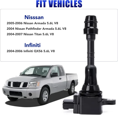 Miniatura 3 de Juego de 8 bobinas de encendido para Nissan Titan Truck 5.6 V8 2004 2005 2006, Nissan Armada 2005 2006, Infiniti QX56 2004-2006, Nissan Pathfinder