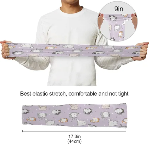 Miniatura 6 de Qilmy Mangas de brazo para hombres y mujeres, mangas de brazo con enfriamiento solar UV con orificio para el pulgar para conducir, ciclismo, golf
