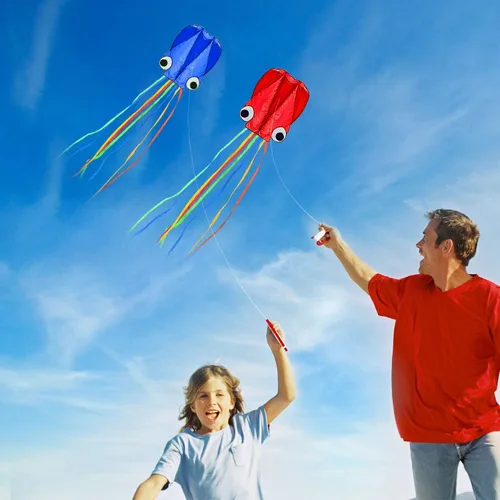 Miniatura 5 de Cometa de pulpo grande, cola larga, cometa que vuela fácilmente, cometas de playa, buenos juguetes para niños y adultos