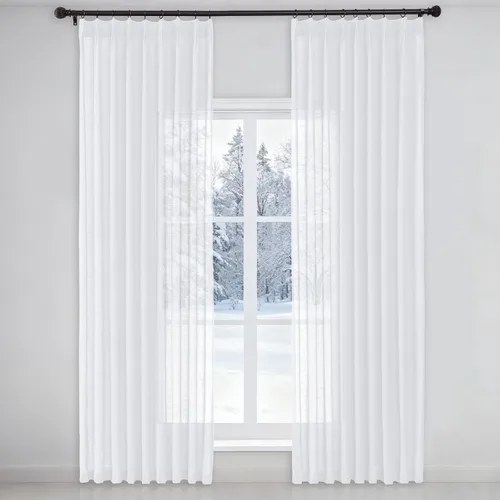 Miniatura 30 de Cortinas semitraslúcidas de lino neutro de 84 pulgadas de largo, cortinas y cortinas de lino beige crema que filtran la luz, tratamientos modernos