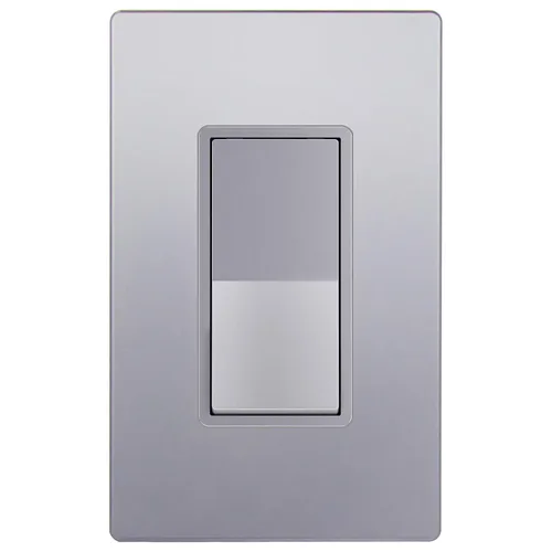 Miniatura 45 de ENERLITES Decorator Paddle Rocker Interruptor de luz, acabado brillante, un solo polo, 3 cables, tornillo de tierra, grado residencial, 15 A, 120