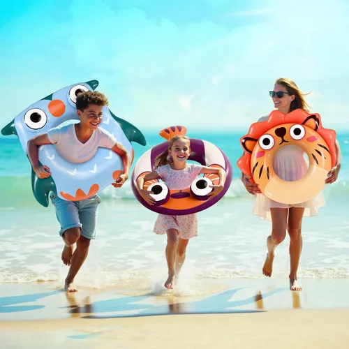 Miniatura 3 de Pool Wave - Flotadores inflables de piscina para niños, flotadores inflables de tubo de natación para niños, juguete flotante de agua al aire libre