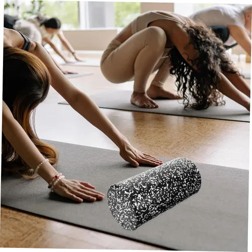Miniatura 6 de Rodillo de yoga de espuma de alta densidad para masaje muscular, relajación, superficie antideslizante con diseño de ranura, equipo de fitness