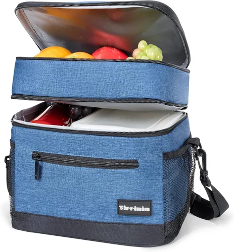 Miniatura 13 de Tirrinia Lonchera aislada para hombres/mujeres, bolsa de almuerzo a prueba de fugas para escuela y trabajo, bolsa de almuerzo grande para niños