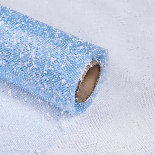 Miniatura 16 de Papel de Regalo de Flores de 19.7 pulgadas x 4 yardas, Malla de Hilo de Red con Puntos de Nieve para Empaque de Ramos de Florista para Fiestas DIY