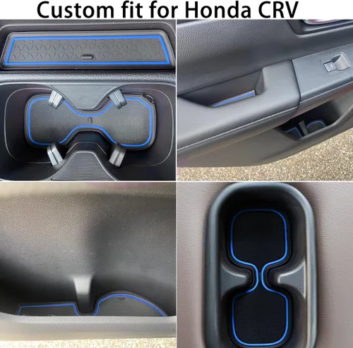 Miniatura 3 de Forro de consola central para accesorios Honda CRV 2023 2024 2025 2026, para tapete de portavasos CR-V, almohadilla para ranura de puerta, adorno