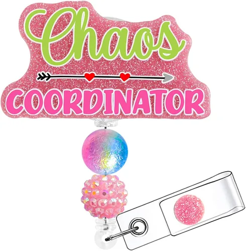 Miniatura 22 de Carrete de insignia para enfermera, lindo soporte retráctil con clip de identificación para enfermera, accesorios para el trabajo, divertidos Azul