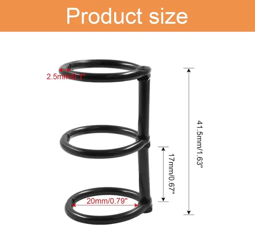 Miniatura 2 de Bonsicoky 10 piezas de 3 anillas de metal para hojas sueltas con bisagras de cierre, con diámetro interior de 20 mm, anillas para libros para diario