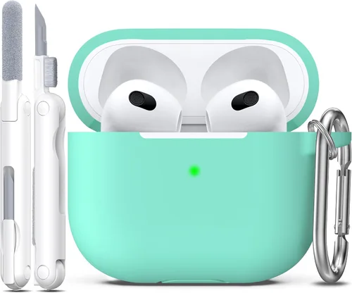 Miniatura 89 de Funda para AirPods con llavero, protección completa, de silicona, accesorios para AirPods, funda para hombres, mujeres y adolescentes, con estuche