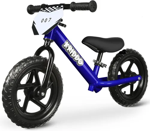 Miniatura 16 de KRIDDO Bicicleta de equilibrio para niños de 2 años, de 18 meses a 5 años, bicicleta de empuje de 12 pulgadas con placa personalizada