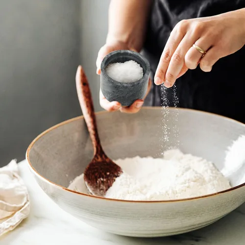 Miniatura 7 de Flexzion Salero de Mármol con Tapa, Contenedor de Mármol Multiusos para Sal, Pimienta, Pimentón y Hierbas en Polvo, Contenedores de Sal para Negro