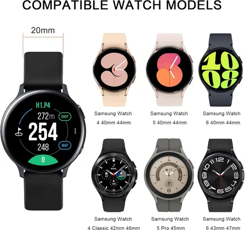 Miniatura 2 de AK para Samsung Galaxy Watch 5 Banda 40mm 44mm/Galaxy Watch 5 Pro Bandas 45mm, Correa Deportiva Suave de 20mm para Galaxy Watch 5