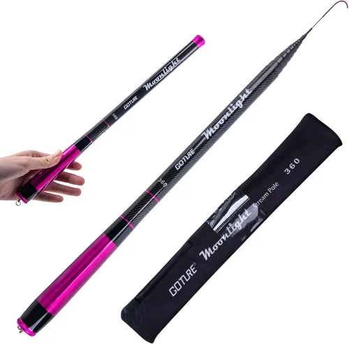 Miniatura 12 de Goture/ Kit de caña de pescar telescópica Tenkara/ Caña de pescar ultraligera para viajes, caña de pescar plegable portátil para bass y crappie