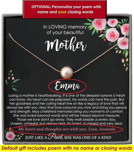 Miniatura 8 de Be Wished Regalos de condolencias por la pérdida de la madre, regalos conmemorativos llenos de oro para la pérdida de mamá, regalos de duelo, collar