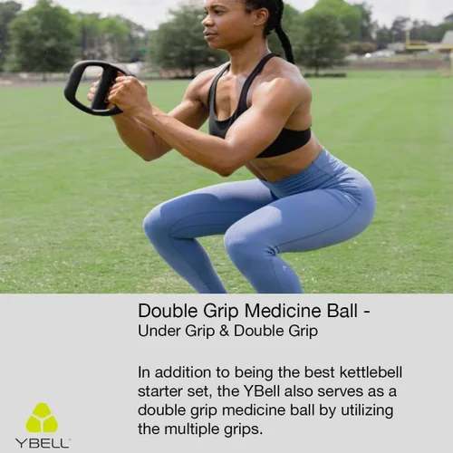 Miniatura 4 de TRX YBell Arc Series 3 en 1 - Equipo de entrenamiento de pesas rusas, mancuernas y barra de empuje Antideslizante, antioxidante, recubierto
