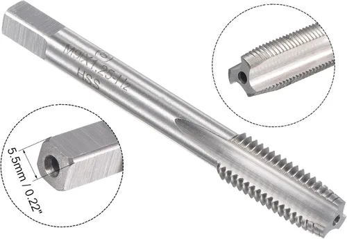 Miniatura 3 de uxcell M9 x 0.049 in Juego de llaves métricas y troqueladoras, rosca de máquina con troquel de roscado redondo, kit de grifo y troquelado