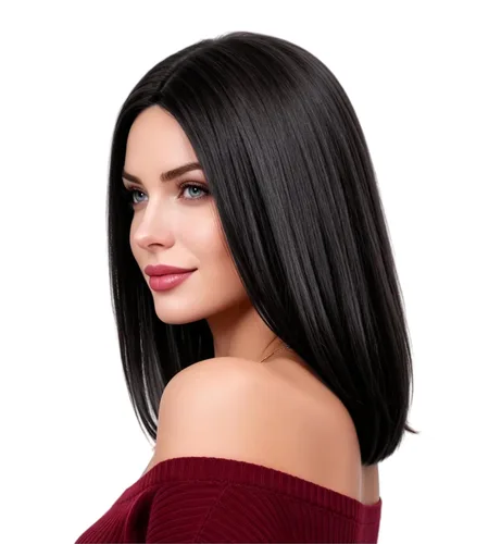 Miniatura 2 de Rugelyss Pelucas estilo Bob de color negro natural para mujer, sin flequillo, peluca corta y lacia con parte media de 14 pulgadas, resistente al
