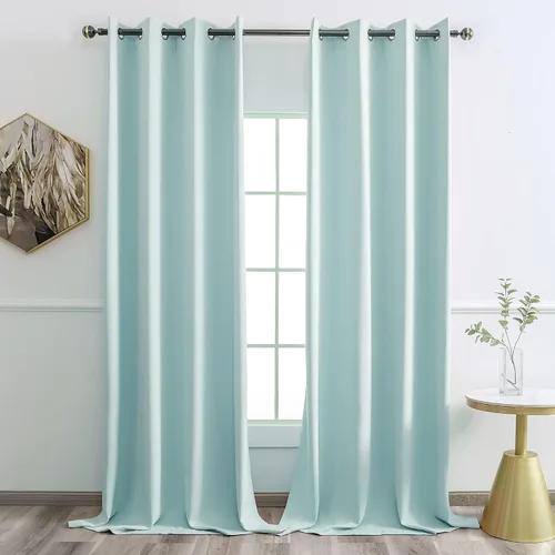 Miniatura 14 de YGO - Cortinas verdes de 183 cm de ancho por 213 cm de largo para dormitorio - Cortinas opacas con ojales en la parte superior, extra anchas
