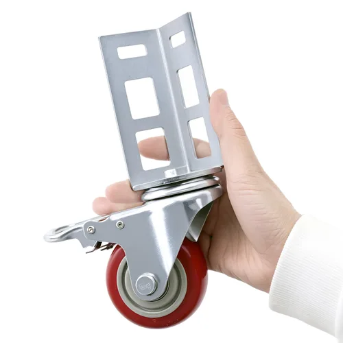Miniatura 6 de QWORK Ruedas giratorias para estante de almacenamiento, paquete de 4 unidades de 3 pulgadas, resistentes, 500 libras de capacidad máxima total