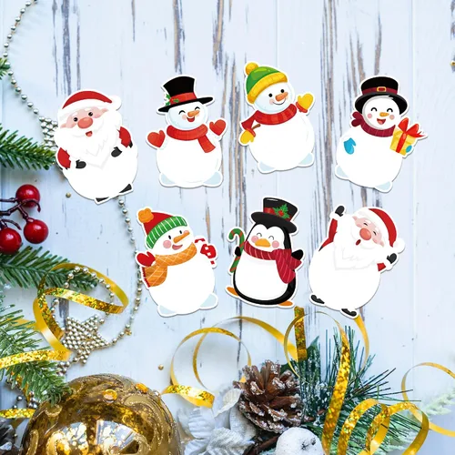 Miniatura 9 de 12 estilos, 240 páginas, notas adhesivas de Navidad, bloc de notas, muñeco de nieve, autoadhesivo, bloc de notas para Navidad, vacaciones, hogar