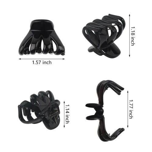 Miniatura 36 de 9 pinzas para el pelo de pulpo de 1.6 in, medianas y pequeñas, pinzas para el cabello ámbar Aceessories antideslizantes, agarres fuertes