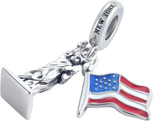 Miniatura 2 de Abalorio con diseño de texto en inglés "I Love to Travel" para equipaje, maleta, taza de café, cuentas esmaltadas para pulsera Pandora, Metal