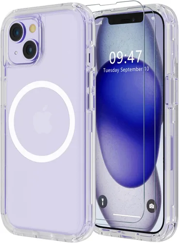 Miniatura 10 de Diverbox Funda para iPhone 15 [a prueba de golpes] [a prueba de caídas] [protector de pantalla de vidrio templado], funda de protección resistente