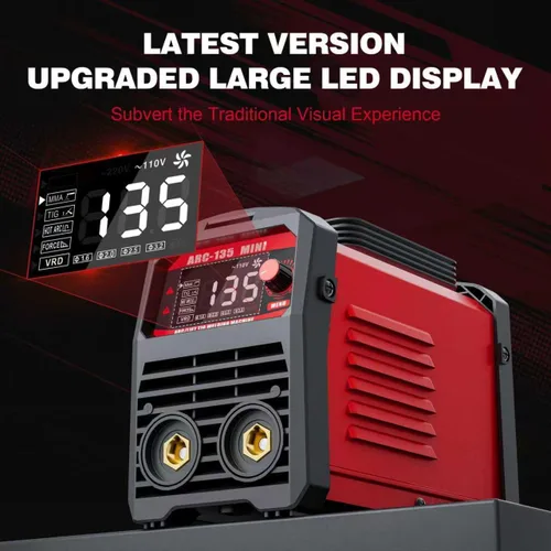 Miniatura 2 de Soldador de palo 2 en 1 de 110 V 135A, máquina de soldadura portátil TIG MMA, inversor IGBT Mini soldador eléctrico con pantalla digital, diseño