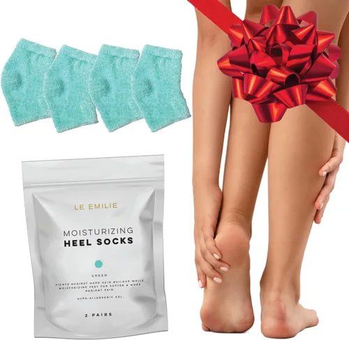 Miniatura 9 de Calcetines de gel hidratante de 5 dedos Perfectos para curar talones y pies agrietados secos Infundido con mezcla de aromaterapia de lavanda