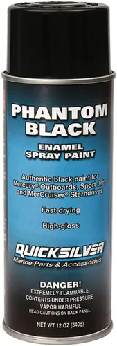 Quicksilver 802878Q1 Phantom Black - Pintura en aerosol de esmalte brillante Negro fantasma