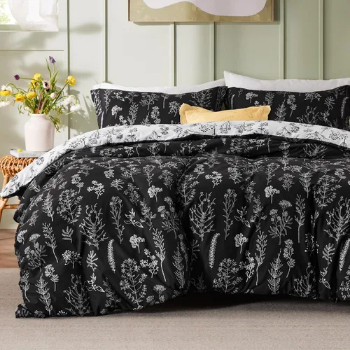 Miniatura 9 de Bedsure Funda de edredón tamaño Queen – Juego de funda de edredón reversible a cuadros con cierre de cremallera, juego de ropa de cama de 3 piezas