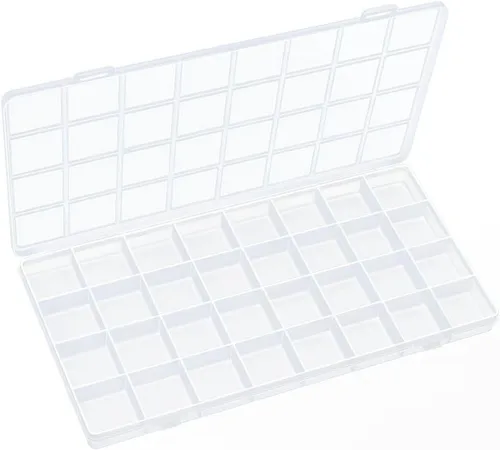 Miniatura 12 de IOOLEEM Caja organizadora de cuentas de plástico de 15 rejillas, caja de almacenamiento de contenedores, divisores para artes y manualidades