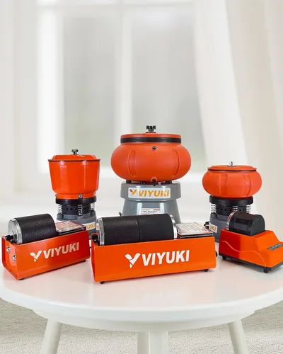 Miniatura 7 de Máquina pulidora eléctrica de vaso vibratorio de 5 libras - Pulido de piezas de metal pequeñas (5 libras)