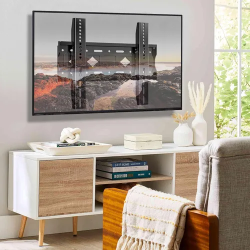 Miniatura 6 de Soporte de pared fijo para la mayoría de televisores 4K, LED, LCD y plasma de 32 a 68 pulgadas, soporte de pared de TV VESA de hasta 15.748 x 15.748