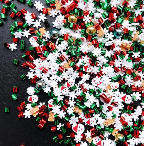 Miniatura 5 de EHOPE Chispas Falsas de Navidad, Chispas Falsas de Caramelo, Chispas de Arcilla, Chispas de Arcilla de Polímero en Rebanadas para Arte de Uñas, 36