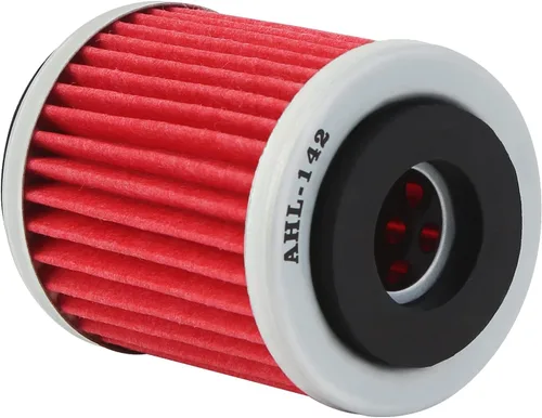 Miniatura 3 de AHL 142 Filtro de aceite 1UY-13440-01 1UY-13440-02 compatible con Yamaha YFM350X Warrior 350 1987-2004 YFM350R Raptor 350 2005-2013 YFM350FX Rojo