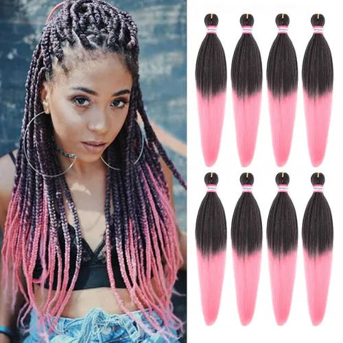 Miniatura 51 de Extensiones de cabello para trenzar preestiradas, color negro, 12 pulgadas, 8 paquetes de cabello natural para trenzar, fácil trenza, ajuste de agua
