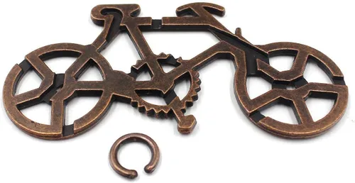 Miniatura 3 de Bicicleta Metal Puzzle Lock IQ Test Mind Game Toys Brain Teaser Metal Puzzles Magic Trick Toy para niños y adultos
